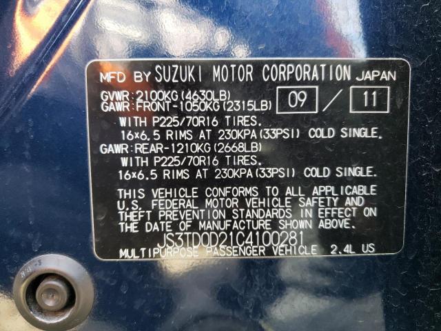 JS3TD0D21C4100281 - 2012 SUZUKI GRAND VITA PREMIUM BLUE photo 14