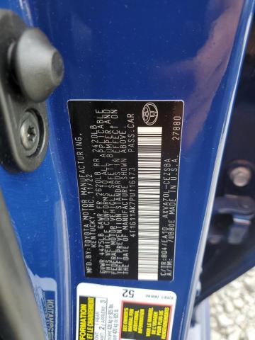 4T1G11AK7PU116473 - 2023 TOYOTA CAMRY SE NIGHT SHADE BLUE photo 12