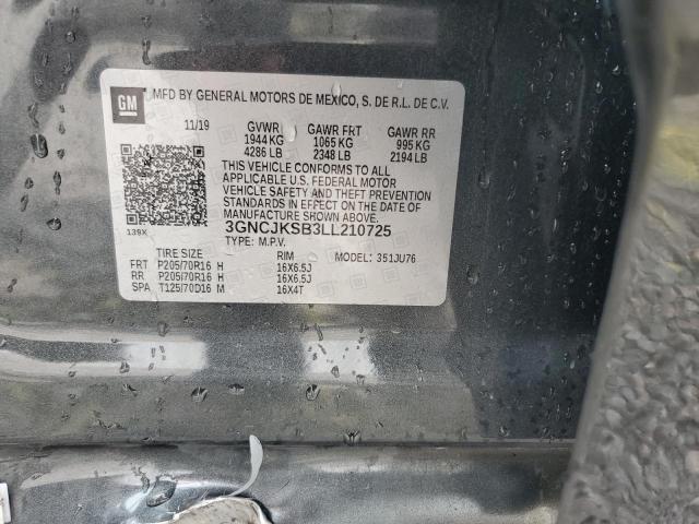 3GNCJKSB3LL210725 - 2020 CHEVROLET TRAX LS GRAY photo 13