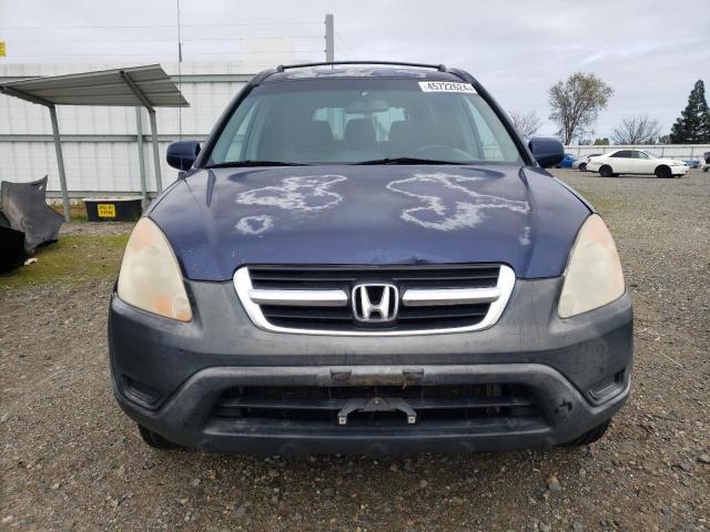 JHLRD78874C008666 - 2004 HONDA CR-V EX BLUE photo 5