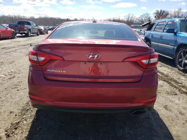 5NPE24AF2GH370938 - 2016 HYUNDAI SONATA SE MAROON photo 6