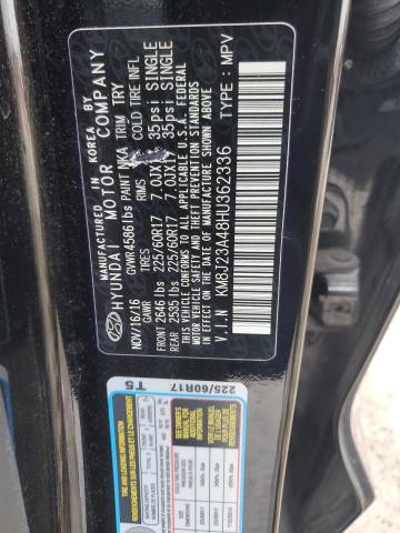 KM8J23A48HU362336 - 2017 HYUNDAI TUCSON SE BLACK photo 12