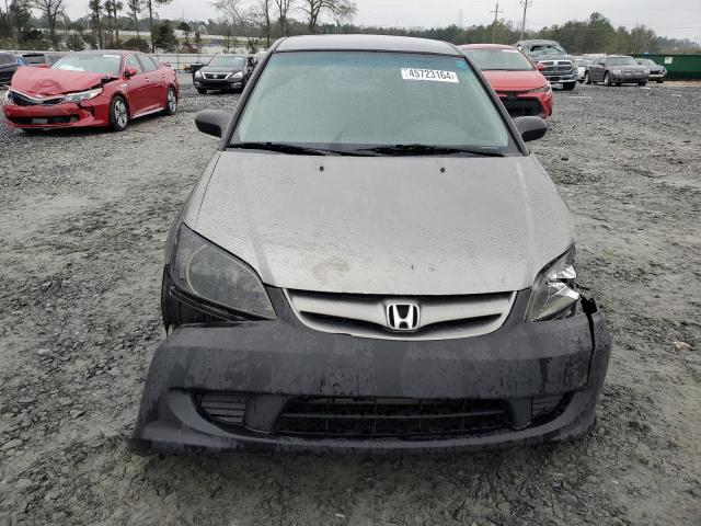 2HGES16614H604483 - 2004 HONDA CIVIC LX GRAY photo 5