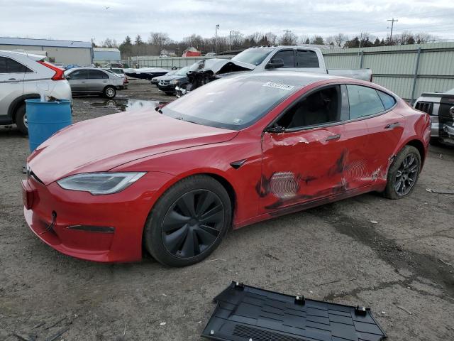 5YJSA1E56MF440554 - 2021 TESLA MODEL S წითელი ფოტო 1