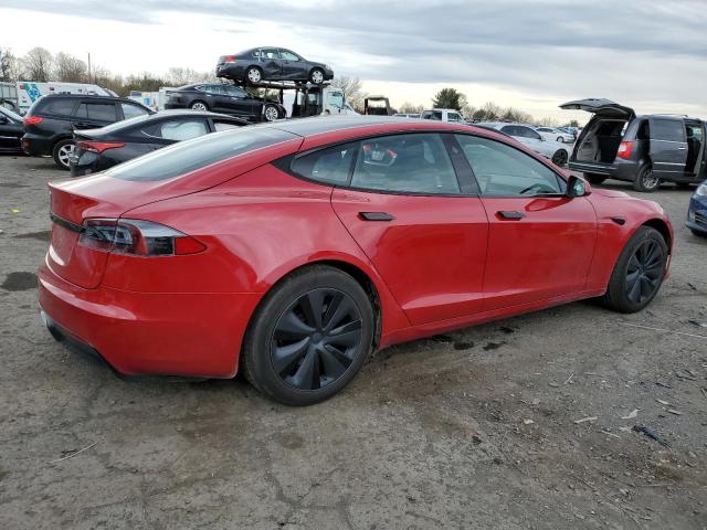 5YJSA1E56MF440554 - 2021 TESLA MODEL S წითელი ფოტო 3