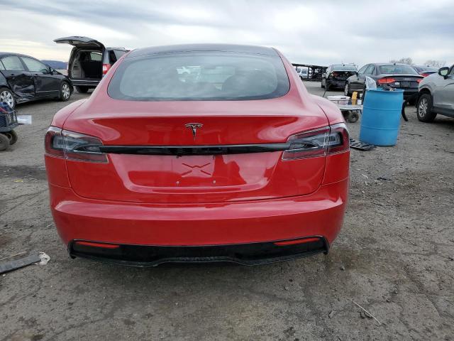 5YJSA1E56MF440554 - 2021 TESLA MODEL S წითელი ფოტო 6