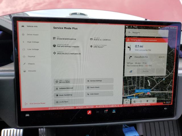 5YJSA1E56MF440554 - 2021 TESLA MODEL S წითელი ფოტო 9