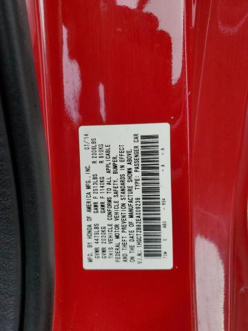 1HGCT2B82EA009238 - 2014 HONDA ACCORD EXL RED photo 12