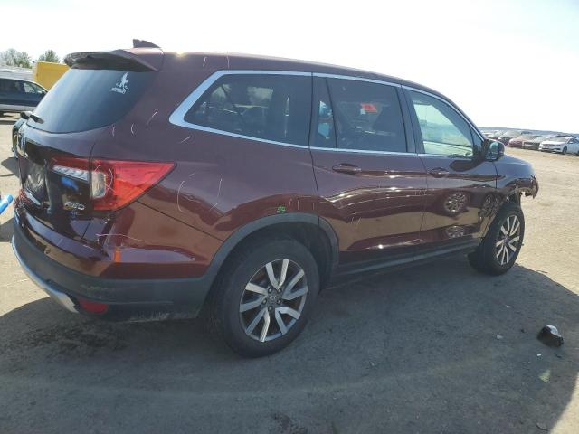 5FNYF6H58KB036821 - 2019 HONDA PILOT EXL MAROON photo 3