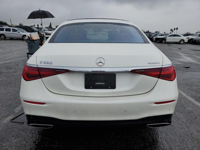 W1K6G7GB7MA059283 - 2021 MERCEDES-BENZ S 580 4MATIC WHITE photo 6