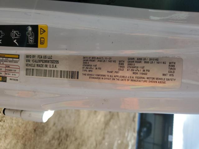 1C4JJXP63MW782205 - 2021 JEEP WRANGLER U SAHARA 4XE WHITE photo 13