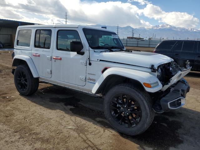 1C4JJXP63MW782205 - 2021 JEEP WRANGLER U SAHARA 4XE WHITE photo 4
