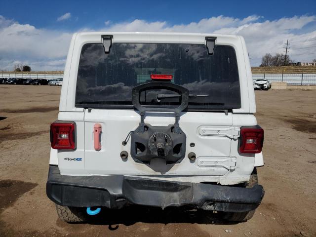 1C4JJXP63MW782205 - 2021 JEEP WRANGLER U SAHARA 4XE WHITE photo 6