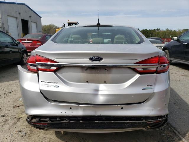 3FA6P0H98HR266554 - 2017 FORD FUSION SE SILVER photo 6