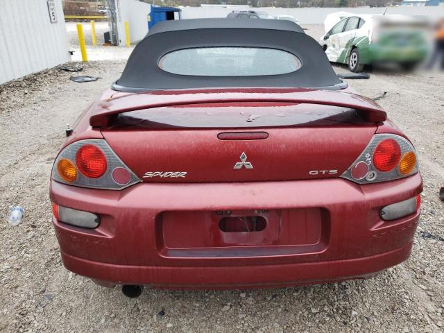 4A3AE75H73E010610 - 2003 MITSUBISHI ECLIPSE SPYDER GTS MAROON photo 6