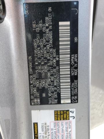 JTLKT324550221199 - 2005 TOYOTA SCION XB Silber Foto 12