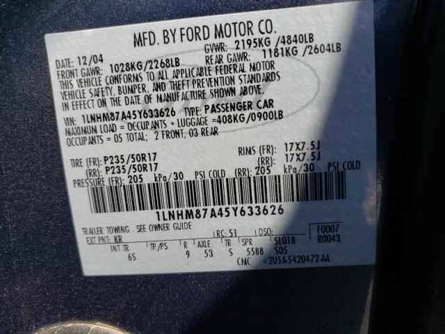 1LNHM87A45Y633626 - 2005 LINCOLN LS 蓝色 照片 12