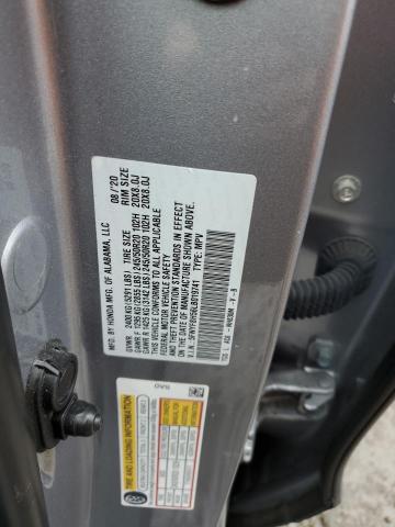 5FNYF8H56LB019741 - 2020 HONDA PASSPORT EXL Gümüş foto 12