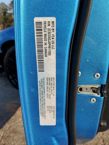 2C3CDXGJ4PH611555 - 2023 DODGE CHARGER SCAT PACK BLUE photo 12