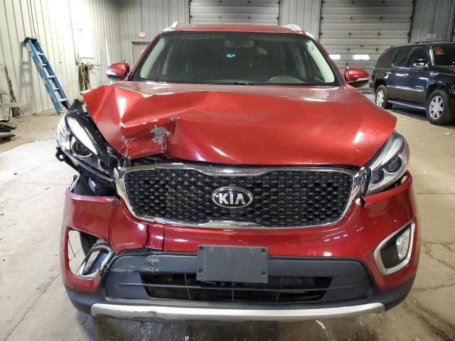 5XYPHDA50HG337203 - 2017 KIA SORENTO EX RED photo 5