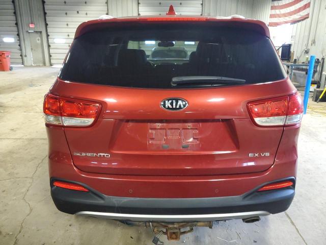 5XYPHDA50HG337203 - 2017 KIA SORENTO EX RED photo 6