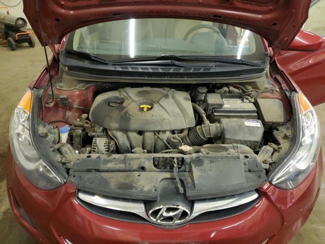 KMHDH4AE1BU101096 - 2011 HYUNDAI ELANTRA GLS RED photo 11