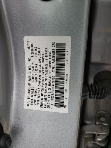 1HGCR2F38EA026462 - 2014 HONDA ACCORD LX SILVER photo 12