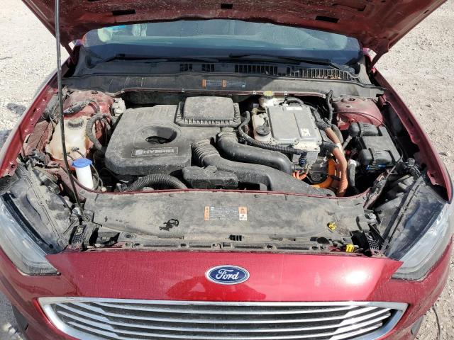 3FA6P0LU7KR171857 - 2019 FORD FUSION SE RED photo 11