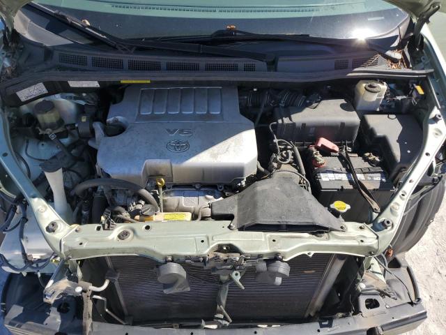 5TDZK22C09S235822 - 2009 TOYOTA SIENNA XLE GREEN photo 11