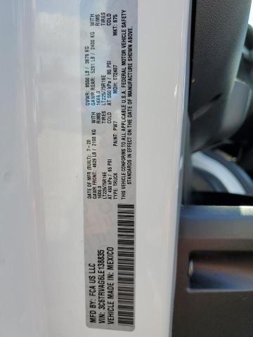 3C6TRVAG6LE138835 - 2020 RAM PROMASTER 1500 STANDARD WHITE photo 13