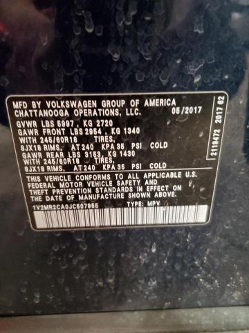 1V2MR2CA0JC507955 - 2018 VOLKSWAGEN ATLAS SEL BLUE photo 13