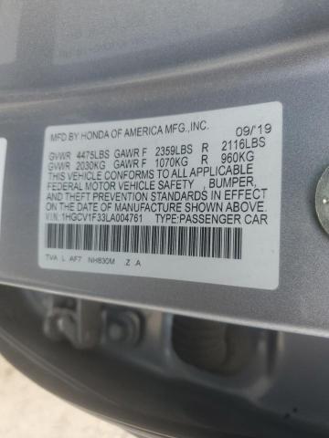 1HGCV1F33LA004761 - 2020 HONDA ACCORD SPORT SILVER photo 13