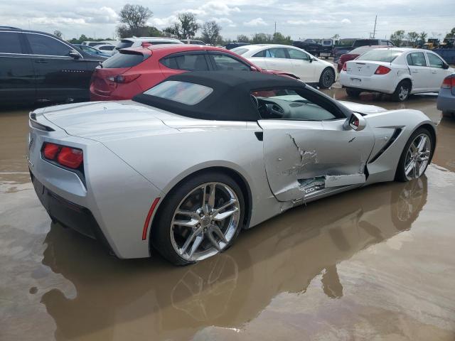 1G1YF3D72K5115434 - 2019 CHEVROLET CORVETTE STINGRAY 3LT SILVER photo 3