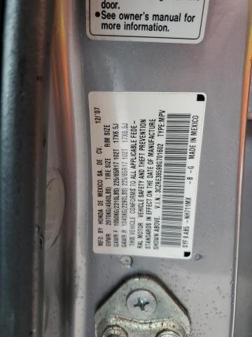 3CZRE38598G701602 - 2008 HONDA CR-V EX SILVER photo 13