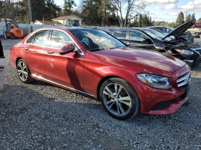 55SWF4JB5GU133878 - 2016 MERCEDES-BENZ C 300 RED photo 4