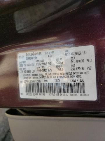 1D7HA18D54S712386 - 2004 DODGE RAM 1500 ST PURPLE photo 10