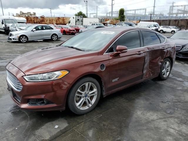 3FA6P0SU2FR284140 - 2015 FORD FUSION TITANIUM PHEV BURGUNDY photo 1