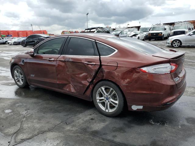 3FA6P0SU2FR284140 - 2015 FORD FUSION TITANIUM PHEV BURGUNDY photo 2