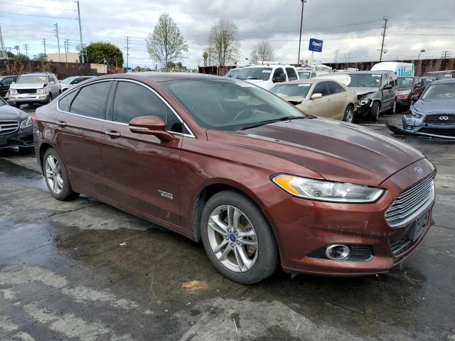 3FA6P0SU2FR284140 - 2015 FORD FUSION TITANIUM PHEV BURGUNDY photo 4