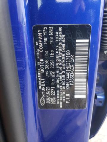 KMHLS4AG1NU217160 - 2022 HYUNDAI ELANTRA SEL BLUE photo 12