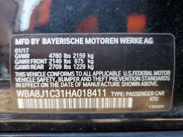 WBA8J1C31HA018411 - 2017 BMW 328 D XDRIVE BLACK photo 12