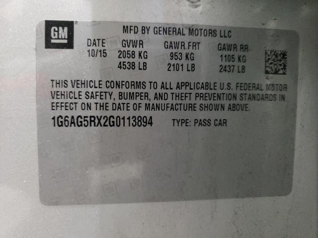 1G6AG5RX2G0113894 - 2016 CADILLAC ATS SILVER photo 13