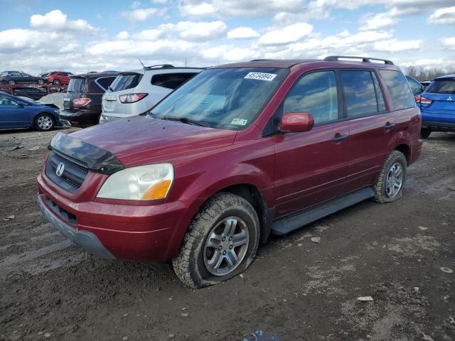 2HKYF18563H575153 - 2003 HONDA PILOT EXL MAROON photo 1