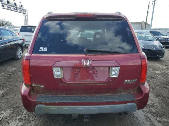 2HKYF18563H575153 - 2003 HONDA PILOT EXL MAROON photo 6