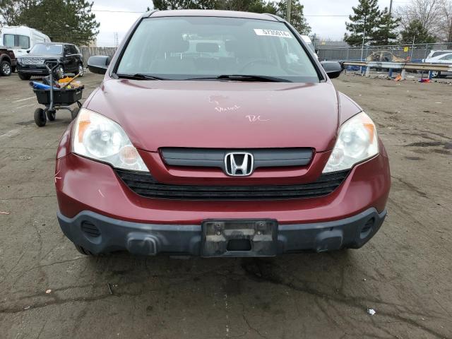 JHLRE383X8C049423 - 2008 HONDA CR-V LX MAROON photo 5