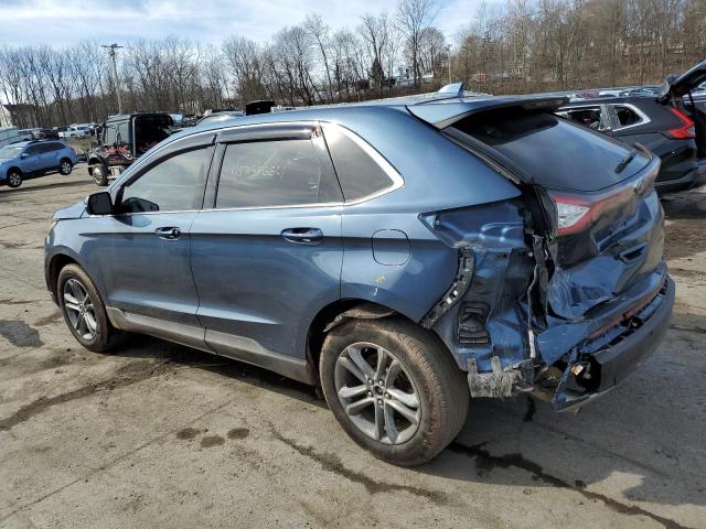 2FMPK4J93JBB08976 - 2018 FORD EDGE SEL BLUE photo 2