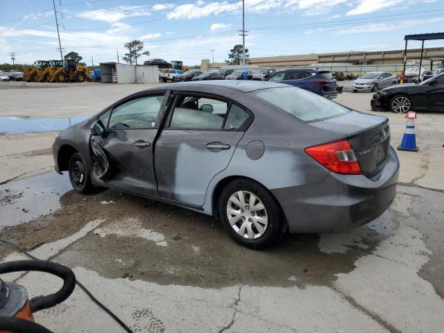 2HGFB2F51CH572215 - 2012 HONDA CIVIC LX GRAY photo 2