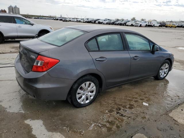 2HGFB2F51CH572215 - 2012 HONDA CIVIC LX GRAY photo 3