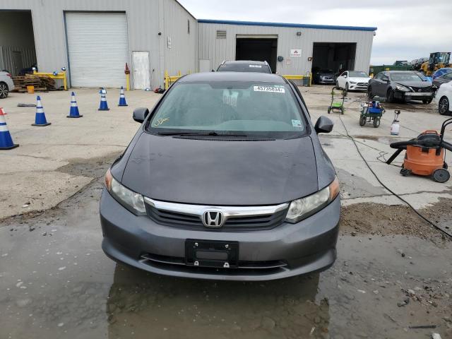 2HGFB2F51CH572215 - 2012 HONDA CIVIC LX GRAY photo 5