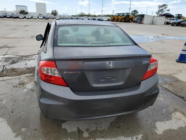 2HGFB2F51CH572215 - 2012 HONDA CIVIC LX GRAY photo 6